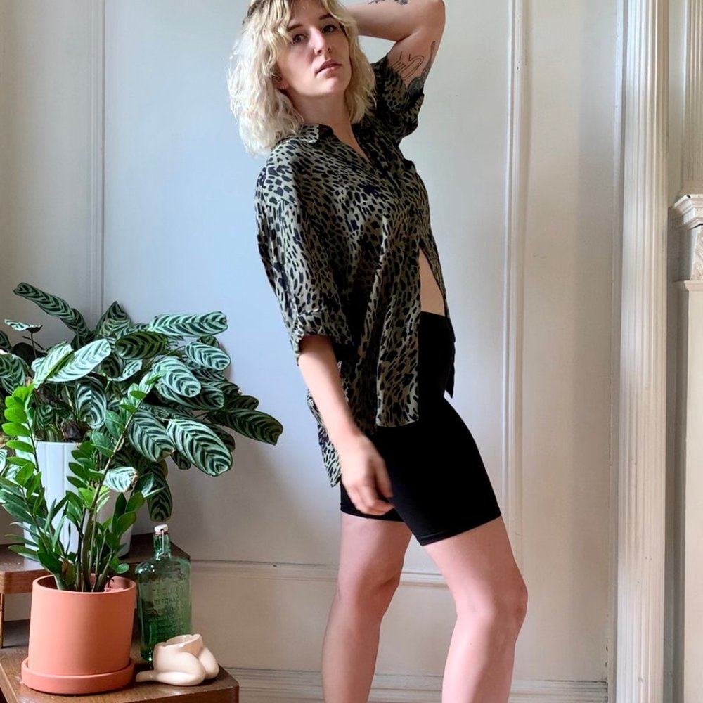 Oversize Cheetah Print Button Down - image 7